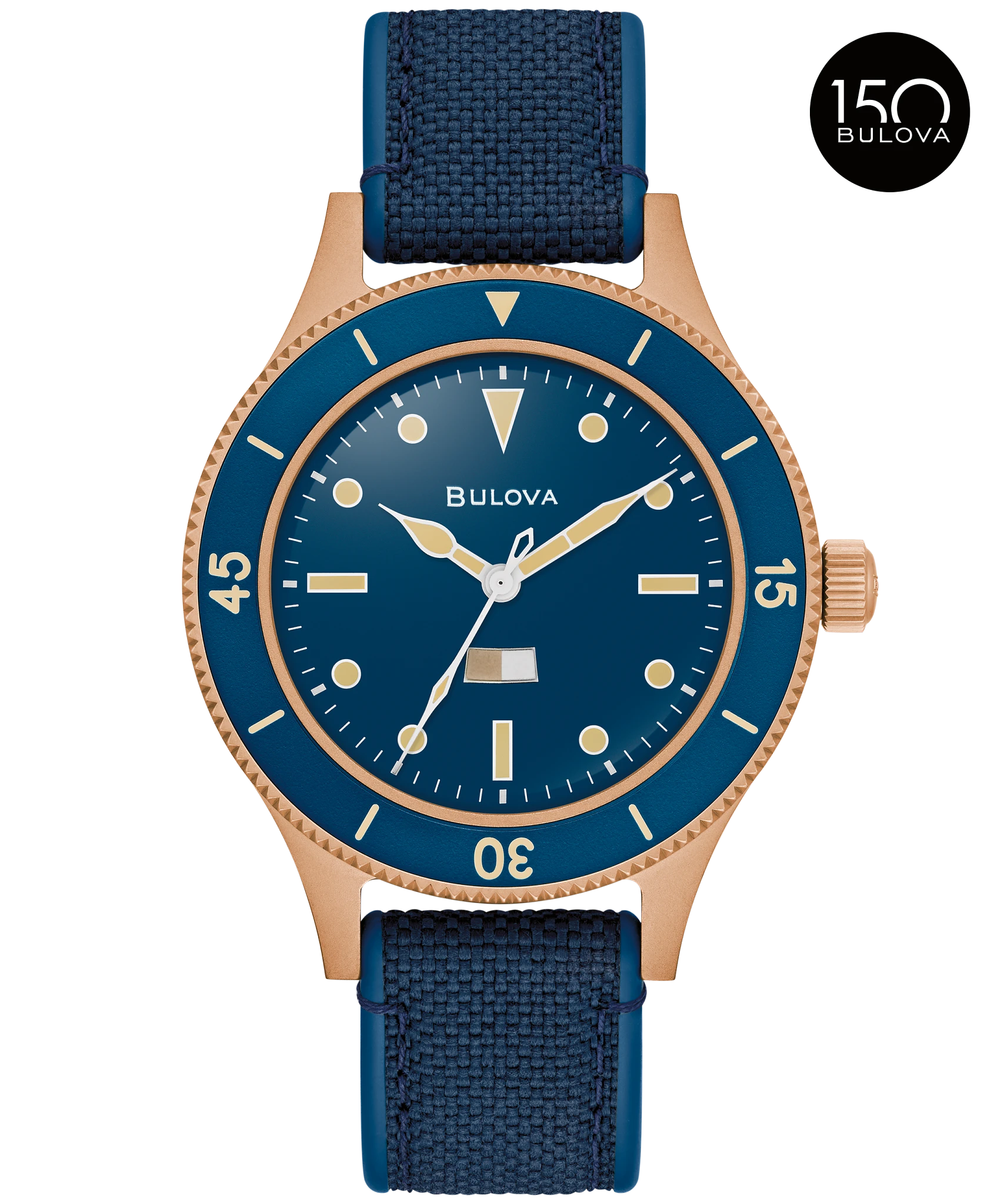 Blue Dial CORDURA® + HNBR Strap MIL SHIPS 98A325 | Bulova
